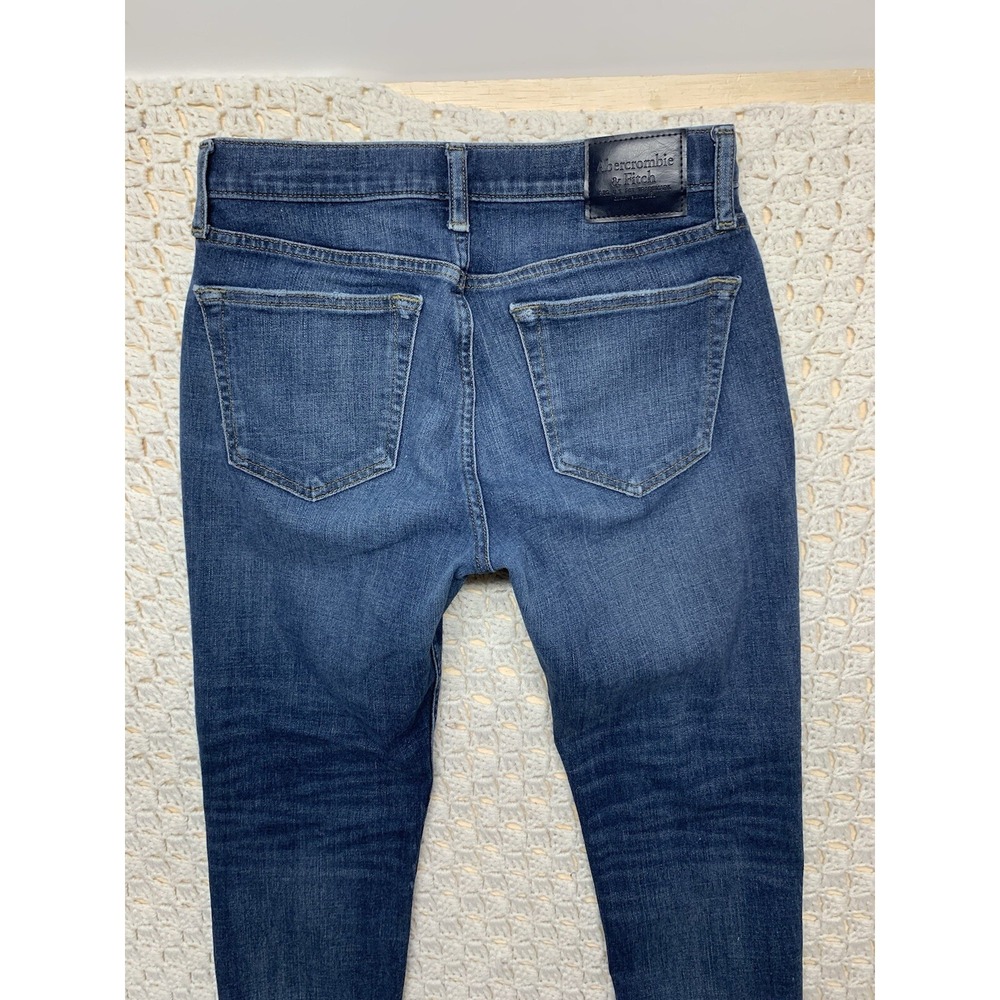 Abercrombie Fitch Jeans Men's Tag 30x32‎ Approx 30x30 Skinny Stretch Blue Denim - Picture 5 of 12